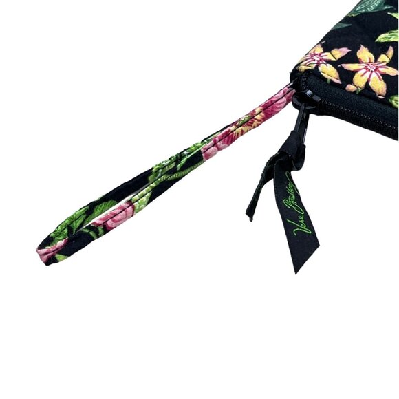 Vera Bradley Women's Black Multicolor Flowers Canvas Hand Purse Sz S - Picture 7 of 8